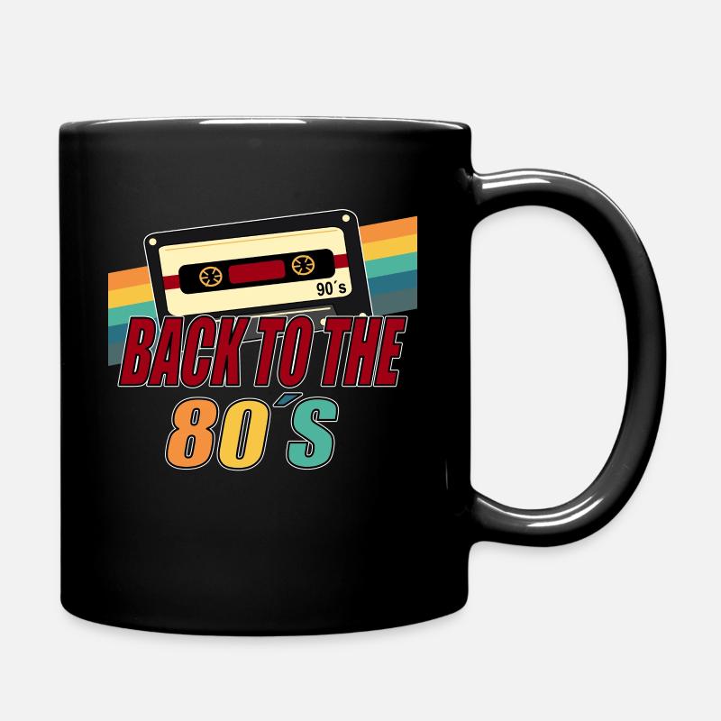 80er Jahre Outfit Back to the 80s Retro Party Fun - Tasse einfarbig - Schwarz