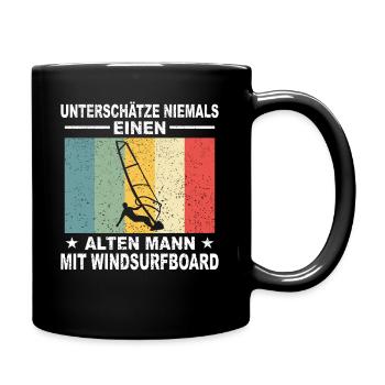 Windsurfing Surfer Windsurfer Geschenk Windsurfen - Tasse einfarbig - Schwarz - Rechts