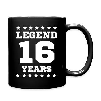 16. Geburtstag 16 Jahre 2005 Geschenk - Tasse einfarbig - Schwarz - Rechts