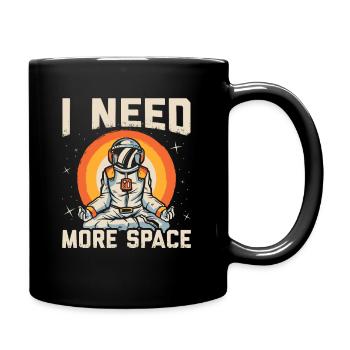 I Need More Space Funny Planet Outer Space - Full Colour Mug - black - Right