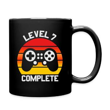 7th Anniversary Gift, Funny 7 Year Anniversary - Full Colour Mug - black - Right
