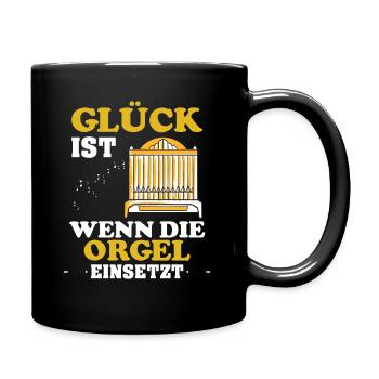 Orgel Organist Pfeifenorgel - Tasse einfarbig - Schwarz - Rechts