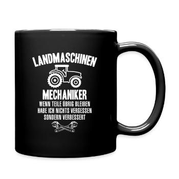 Landmaschinen Mechaniker Wenn Teile Übrig... - Tasse einfarbig - Schwarz - Rechts