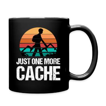 Geocaching One more Geocache Outdoor Geocacher - Full Colour Mug - black - Right