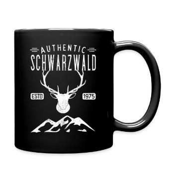 Authentic Schwarzwald ESTD 1975 - Tasse einfarbig - Schwarz - Rechts