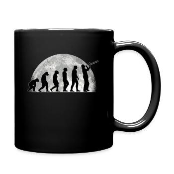 Posaunist Evolution Mond Posaune Posaunenspieler - Tasse einfarbig - Schwarz - Rechts