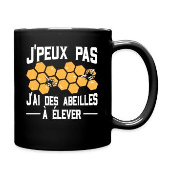 Je Peux Pas J'Ai Des Abeilles À Élever - Mug uni - noir - Droite