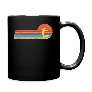 Badminton Federball joueur de badminton rétro - Mug uni - noir - Droite
