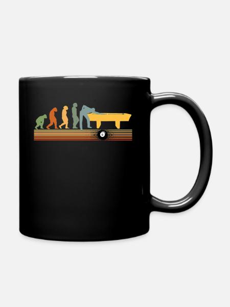 Snooker Evolution Billardtisch Billardkugeln Pool - Tasse einfarbig - Schwarz