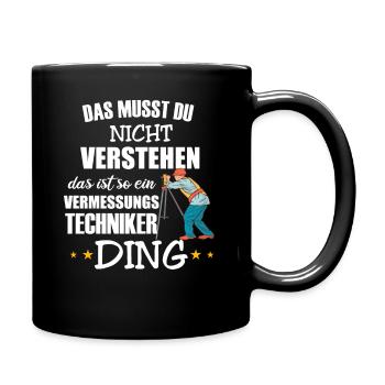 Vermesser Landvermesser - Tasse einfarbig - Schwarz - Rechts