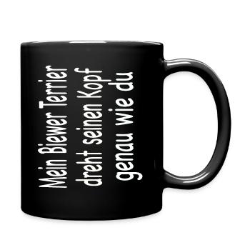 Biewer Yorkshire Terrier - Biewer Terrier - Tasse einfarbig - Schwarz - Rechts