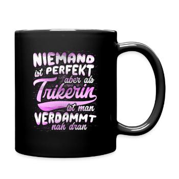 Trike Motorrad Dreirad Bikerin Trikerin Geschenk - Tasse einfarbig - Schwarz - Rechts