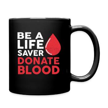Blood donation blood donor blood donor donation - Full Colour Mug - black - Right