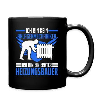 Heizungsbauer Heizungsbau Anlagenmechaniker - Tasse einfarbig - Schwarz - Rechts