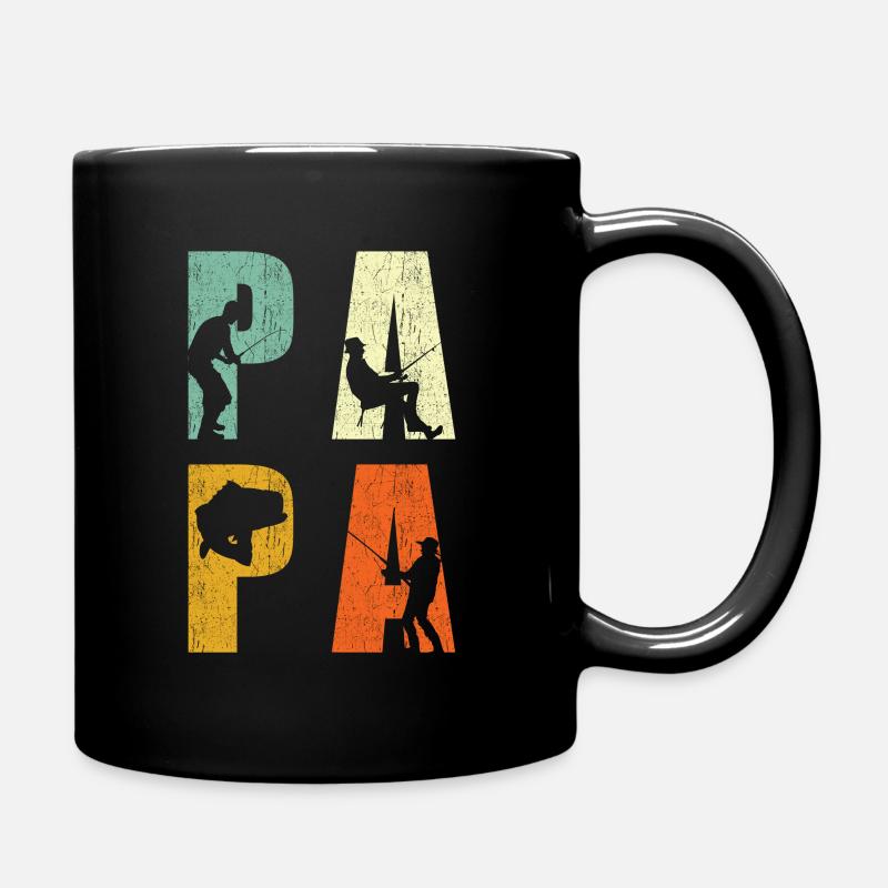 Pêcher papa pêche cadeau - Mug uni - noir