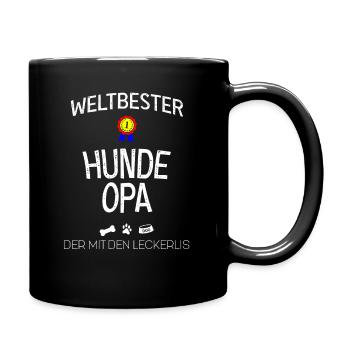 Lustiger Beste Hunde Opa Der Mit Den Leckerlis - Tasse einfarbig - Schwarz - Rechts
