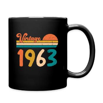 Vintage 1963 Limited Edition Geburtstagsgeschenke - Tasse einfarbig - Schwarz - Rechts