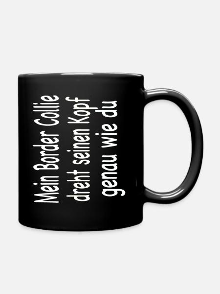 Border Collie - Border Collie Hund - Tasse einfarbig - Schwarz