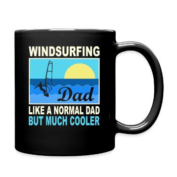 Windsurfing Father Windsurfer Dad Windsurfing - Full Colour Mug - black - Right