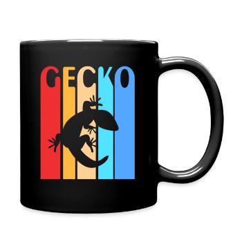 Gecko - Tasse einfarbig - Schwarz - Rechts