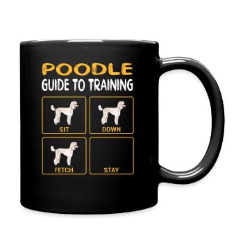 Poodle Guide To Training Dog Obedience - Full Colour Mug - black - Right