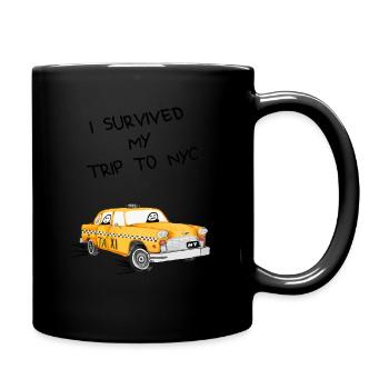I survived my trip to NYC - Full Colour Mug - black - Right