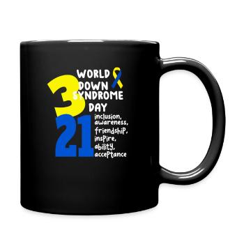 Monde Syndrome de Down Jour - Mug uni - noir - Droite