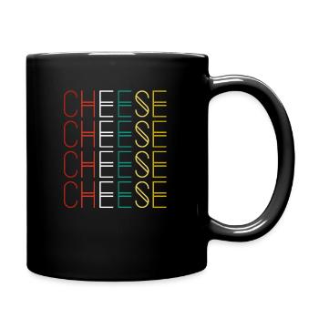 Cheese Vintage Retro - Käse Käseliebhaber Gouda - Tasse einfarbig - Schwarz - Rechts