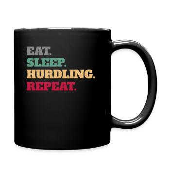 Manger sommeil Obstacles Répétition - Mug uni - noir - Droite