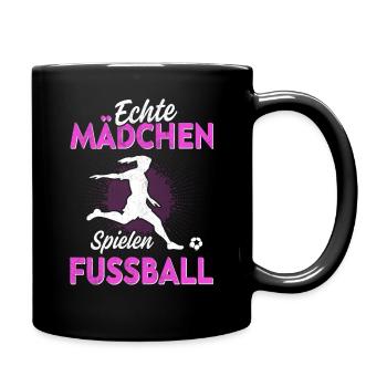 Fussballerin Fussballspielerin - Tasse einfarbig - Schwarz - Rechts