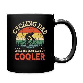 Bicycle Cyclist Dad Gift - Full Colour Mug - black - Right