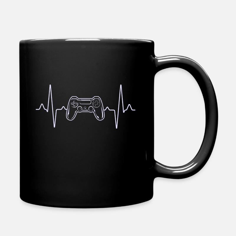 Controller Herzschlag - Tasse einfarbig - Schwarz