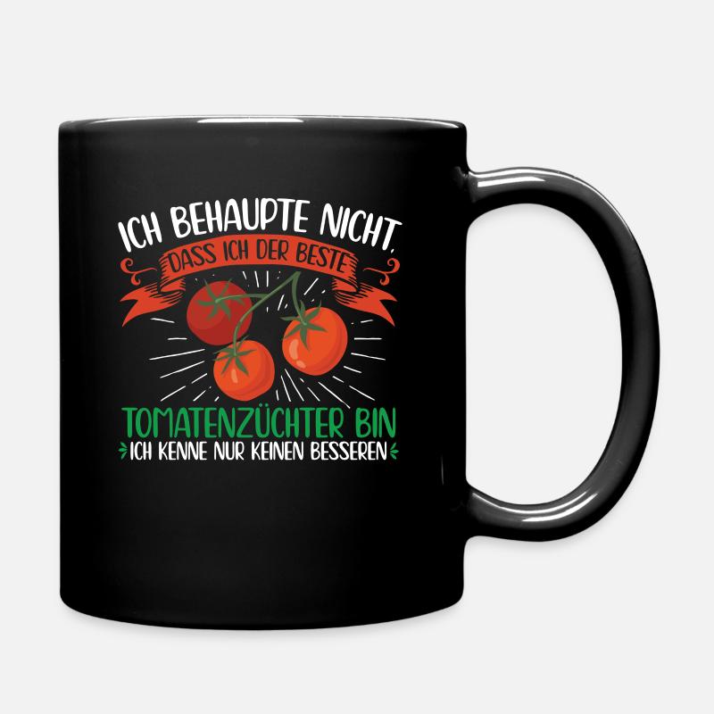 Tomatenzucht Gartenarbeit | Hobbygärtner Geschenk - Tasse einfarbig - Schwarz