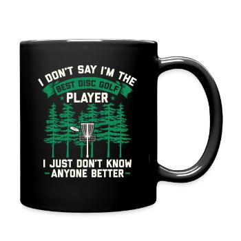 Disc Golf Discgolf | Discgolfspieler Geschenk - Tasse einfarbig - Schwarz - Rechts