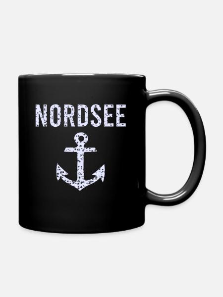 Nordsee - Tasse einfarbig - Schwarz
