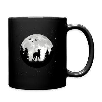 Italienisches Windspiel Mond Italian Greyhound - Tasse einfarbig - Schwarz - Rechts