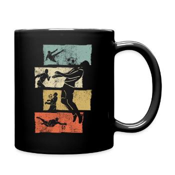 Footballeur footballeur rétro football - Mug uni - noir - Droite