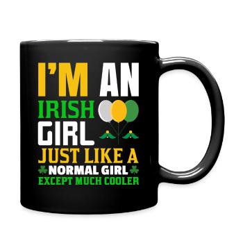 Fille irlandaise Idée cadeau Drôle - Mug uni - noir - Droite