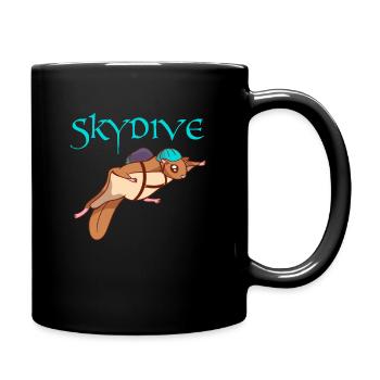Wingsuit Skydive Squirrel Skydiver - Full Colour Mug - black - Right