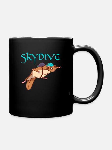 Wingsuit Skydive Écureuil parachutiste - Mug uni - noir