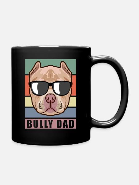 Bully Dad American Bully | Propriétaire de chien cadeau - Mug uni - noir