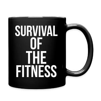 Survival of the Fitness // Drôle - Mug uni - noir - Droite