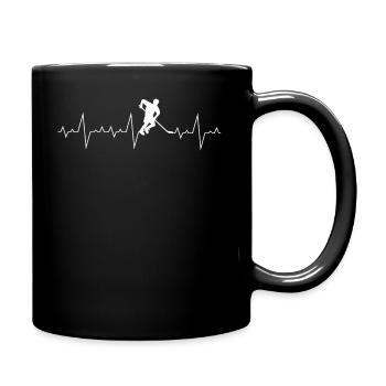 Ich liebes Eis Hockey - Tasse einfarbig - Schwarz - Rechts