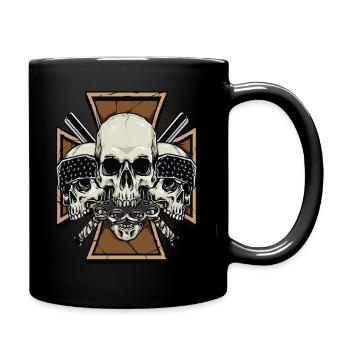 Crânes - Mug uni - noir - Droite