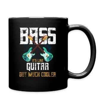 Bass Gitarrist Bassist Bass Spieler - Tasse einfarbig - Schwarz - Rechts
