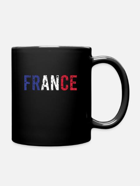 France - Mug uni - noir