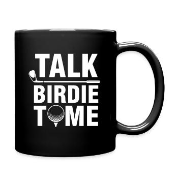 Golf golf golfeur Talk Birdie To Me - Mug uni - noir - Droite