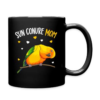 Sonnensittich MamaVogel Liebhaberin - Tasse einfarbig - Schwarz - Rechts