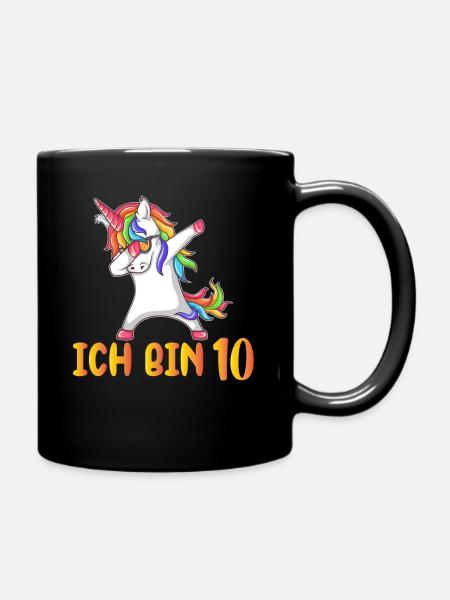 10th Birthday, Ich bin 10, 10. Geburtstag Mädchen - Tasse einfarbig - Schwarz