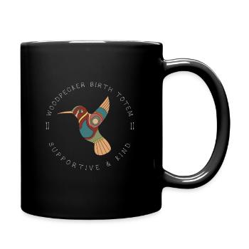 Specht Tierkreiszeichen Ureinwohner Amerikas - Tasse einfarbig - Schwarz - Rechts